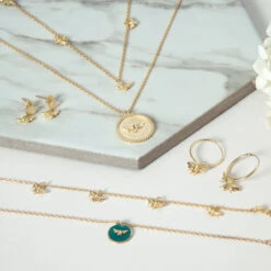 Bees Gold Plated Pendant Necklace -Sophie Allport bees jewellery collection lifestyle high res square 5437a9f6 a85c 4fcb b800 391c187975e5