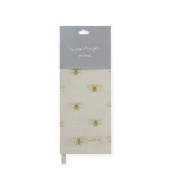 Bees Linen Tea Towel -Sophie Allport bees linen teatowel cutout lin36601 ss23 square