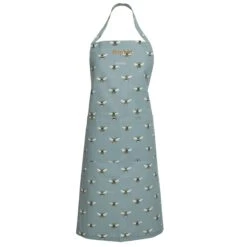 Bees Teal Adult Apron -Sophie Allport bees teal adult apron cutout all80250 2022