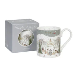Festive Forest Let It Snow Mug -Sophie Allport bm8401 festive forest standard mug scene 4 cut out high res square
