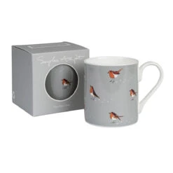 Robin & Mistletoe Coloured Mug -Sophie Allport bmrm04 robin and mistletoe coloured mug with box web image f1944546 1071 4d24 b774 cb6c68c932d8
