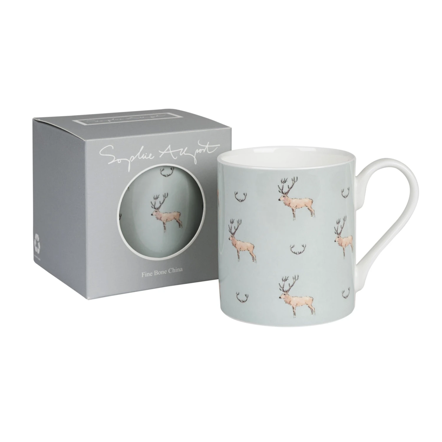 Stag & Antlers Olive Mug 4 Stag & Antlers Olive Mug - Image 2