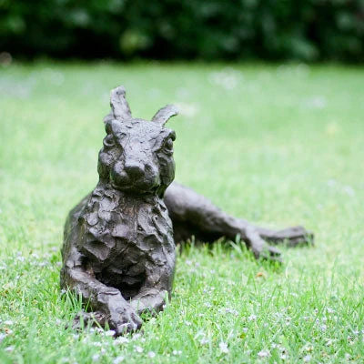 Lying Down Hare Bronze Sculpture 4 Lying Down Hare Bronze Sculpture - Image 2