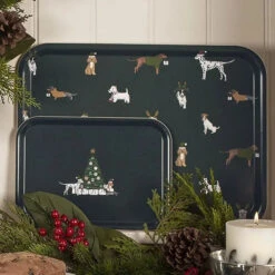 Christmas Dogs Serving Tray - Large 15 Christmas Dogs Serving Tray - Large -Sophie Allport christmas dogs collection lifestyle high res