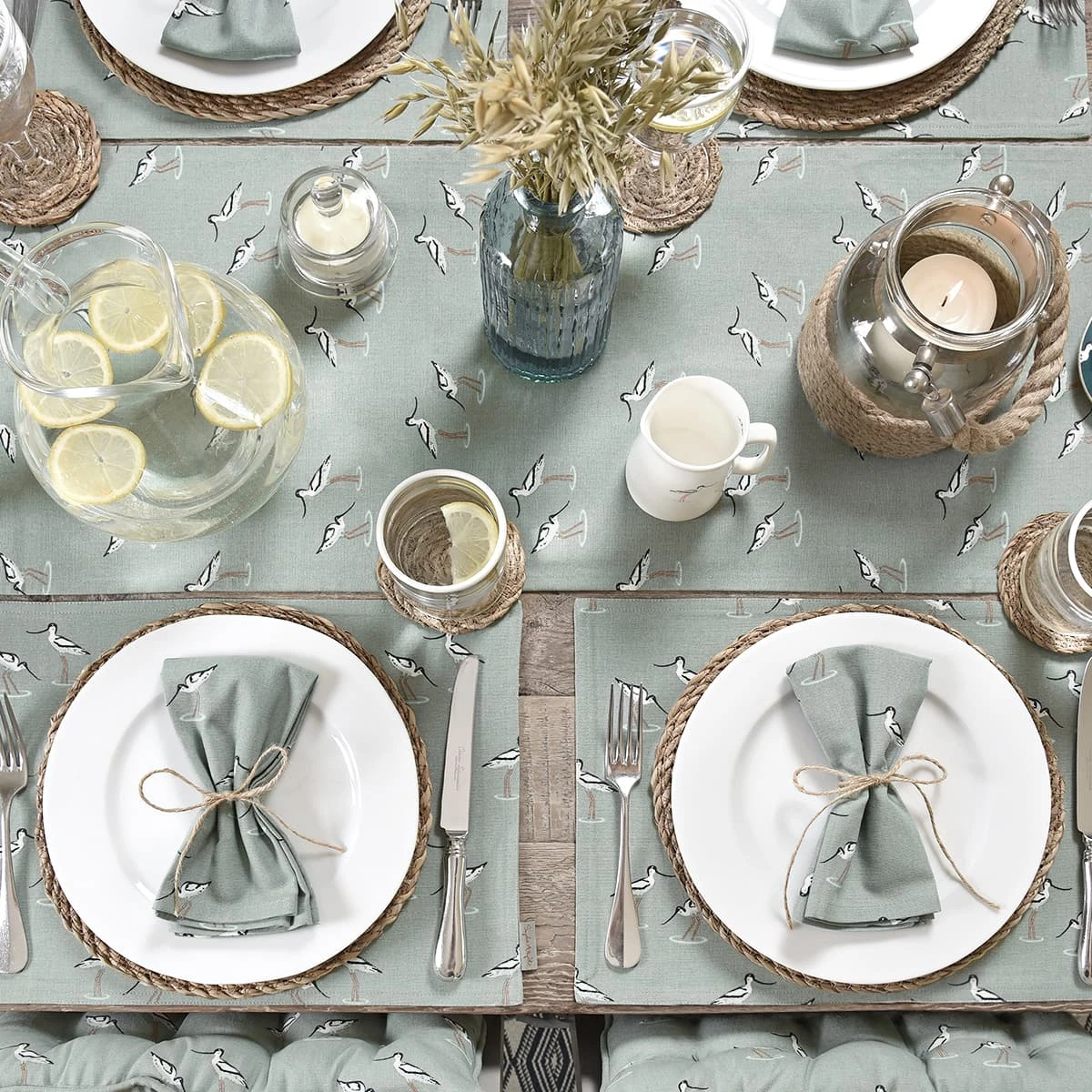 Coastal Birds Fabric Placemats (Set Of 2) 6 Coastal Birds Fabric Placemats (Set Of 2) - Image 4