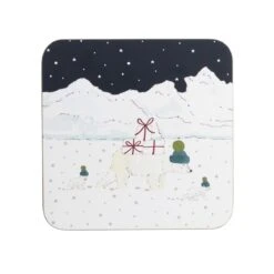 Snow Season Coasters (Set Of 4) 23 Snow Season Coasters (Set Of 4) -Sophie Allport coc10001 snow season coasters set of 4 2 cut out high res square