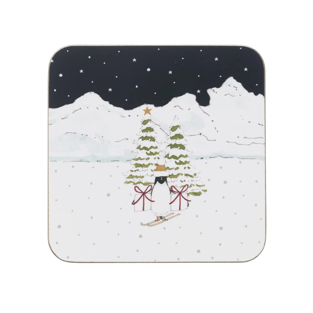 Snow Season Coasters (Set Of 4) 6 Snow Season Coasters (Set Of 4) - Image 4