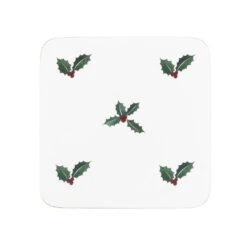 Holly & Berry Coasters (Set Of 4)