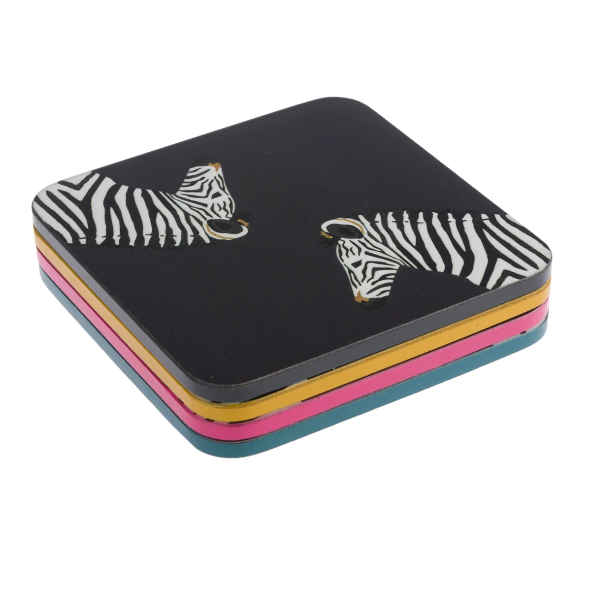 Zebra Coasters (Set Of 4) 5 Zebra Coasters (Set Of 4) - Image 3
