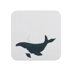 Whales Coasters (Set Of 4) 12 Whales Coasters (Set Of 4) -Sophie Allport coc6901 whales coasters set of 4 cut out high res square