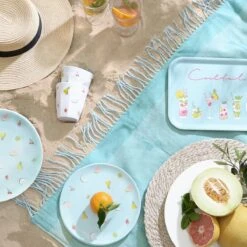 Cocktails Melamine Side Plate -Sophie Allport cocktails beach picnic flat lay lifestyle high res square jpg 78f199a6 6601 4d0f bf6f 937fa6e31f80