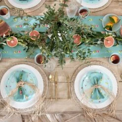 Cocktails Melamine Dinner Plate -Sophie Allport cocktails table setting lifestyle high res square 0cb5e23d d0b1 4622 b054 76304b7f3edc