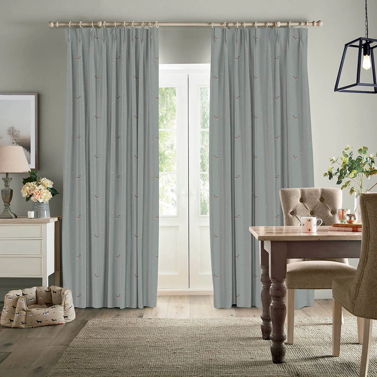Hare Teal Blue Made To Measure Curtains 3 Hare Teal Blue Made To Measure Curtains