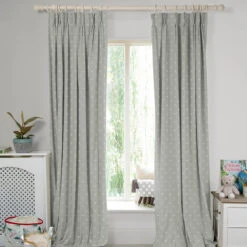 Hearts Grey Made To Measure Curtains