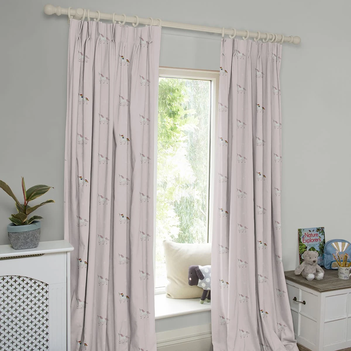 Unicorn Soft Pink Made To Measure Curtains 5 Unicorn Soft Pink Made To Measure Curtains - Image 3