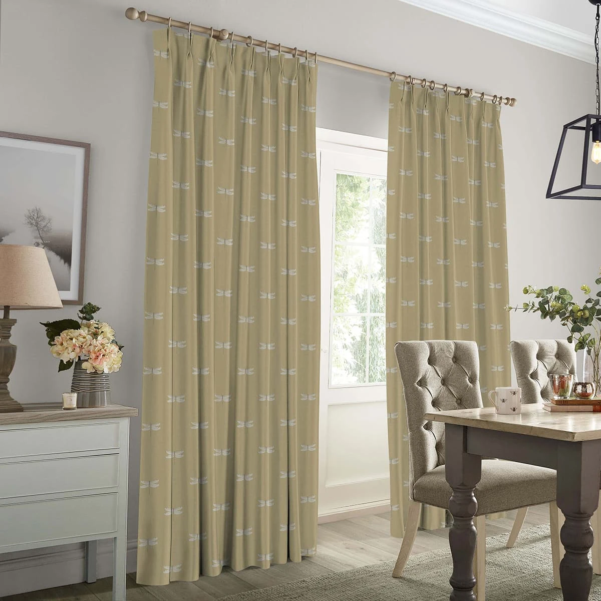 Dragonfly Deep Mustard Made To Measure Curtains 5 Dragonfly Deep Mustard Made To Measure Curtains - Image 3