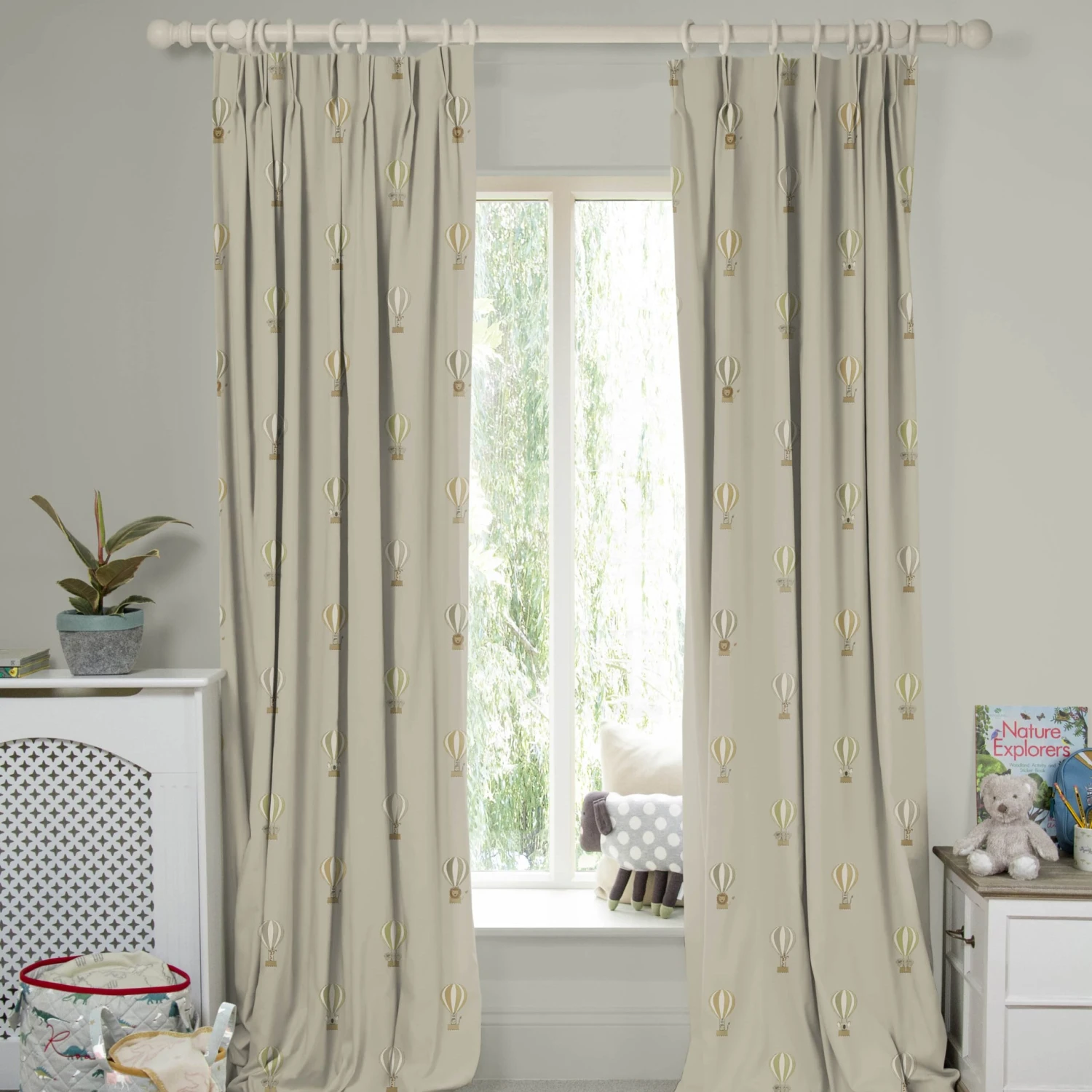 Bears & Balloons Sand Made To Measure Curtains 3 Bears & Balloons Sand Made To Measure Curtains