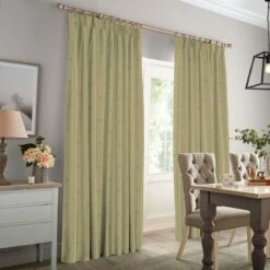 Chicken Ochre Made To Measure Curtains -Sophie Allport crt8om2m chicken ochre vector made to measure curtains lifestyle high res square