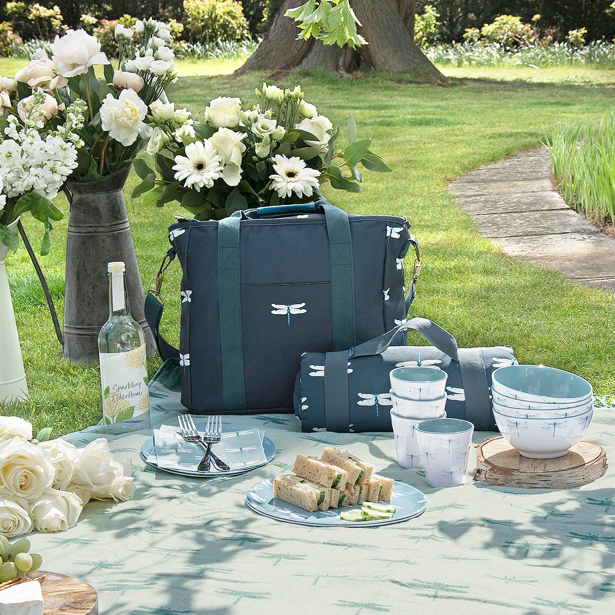 Dragonfly Melamine Dinner Plate 4 Dragonfly Melamine Dinner Plate - Image 2