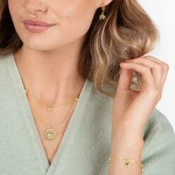 Elephant Gold Plated Pendant Necklace -Sophie Allport elephant zsl gold plated jewellery collection 2 modelled cut out high res square 304045e9 3430 40f1 b9ba e614c14d7f5c