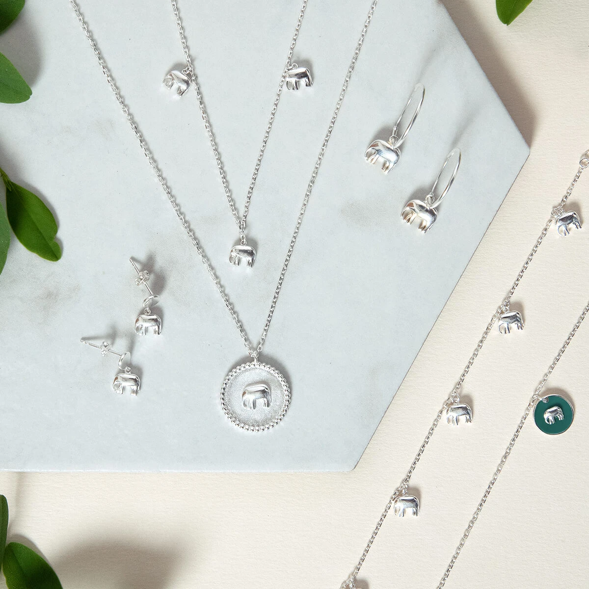 Elephant Sterling Silver Pendant Necklace 4 Elephant Sterling Silver Pendant Necklace - Image 2