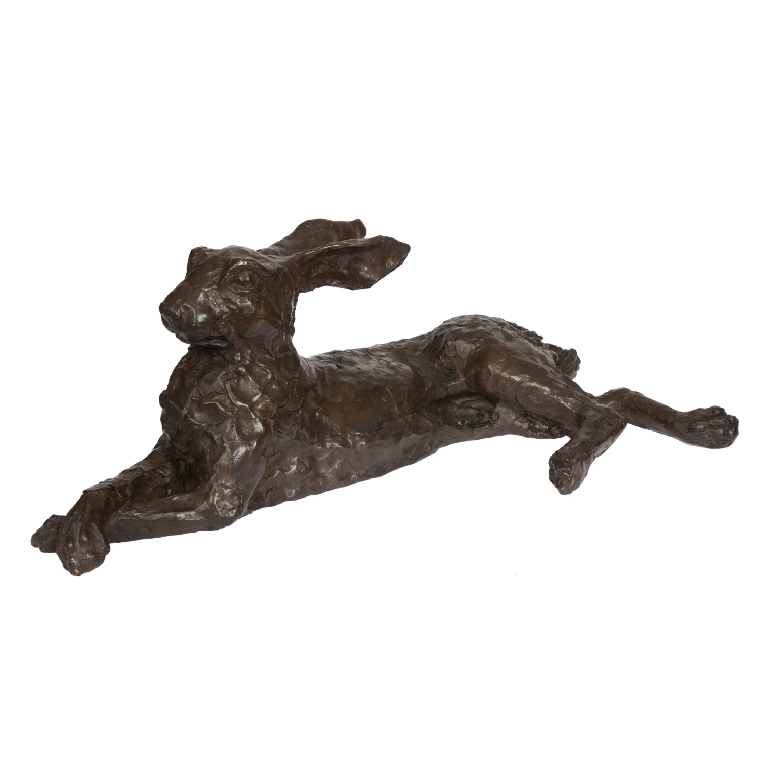 Lying Down Hare Bronze Sculpture 6 Lying Down Hare Bronze Sculpture - Image 4