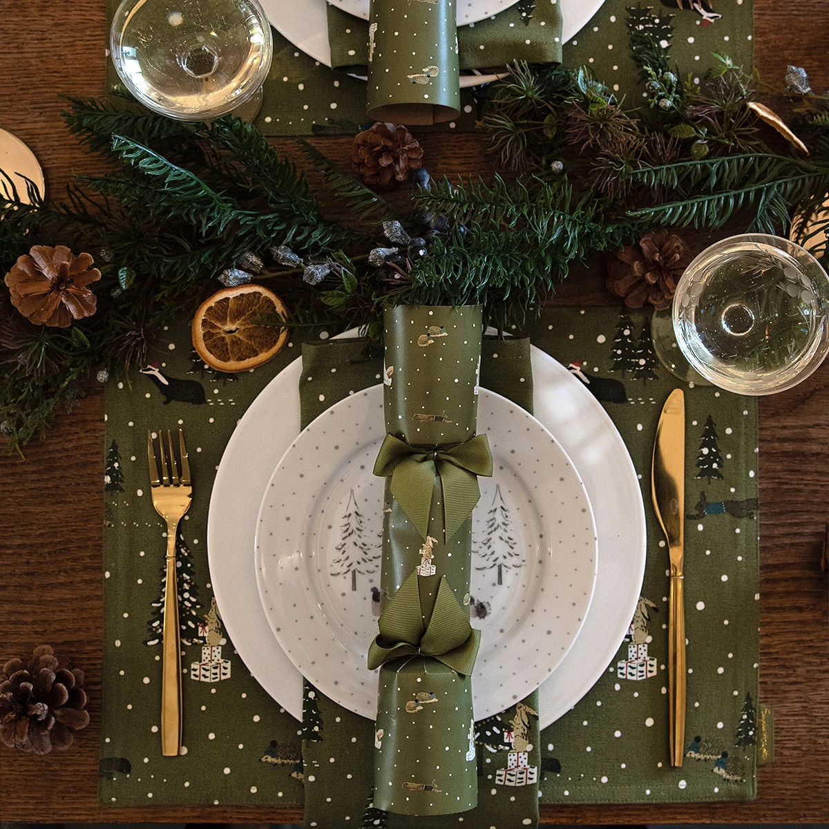 Festive Forest Fabric Placemat 6 Festive Forest Fabric Placemat - Image 4