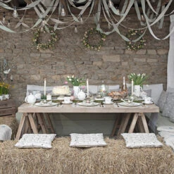 Sheep Chair Pad 7 Sheep Chair Pad -Sophie Allport hare table setting easter 3 lifestyle high res square