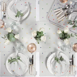 Multicoloured Hearts Table Runner -Sophie Allport hearts multicoloured table setting lifestyle high res square 16484905 da0a 4047 aeee aaa0ff9d0718