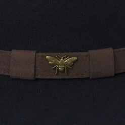 Bees Felt Fedora Hat -Sophie Allport hff3601 bees hat fedora 2 cut out high res square