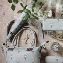 Highland Stag Umbrella 11 Highland Stag Umbrella -Sophie Allport highland stag oilcloth collection lifestyle high res 1