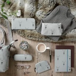 Highland Stag A5 Fabric Notebook 7 Highland Stag A5 Fabric Notebook -Sophie Allport highland stag oilcloth collection lifestyle web 1a