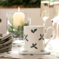 Holly & Berry Mug -Sophie Allport holly berry table set lifestyle aw22 8 high res square 64d9ff51 43bc 4435 aed9 f39d4a0f1ef4