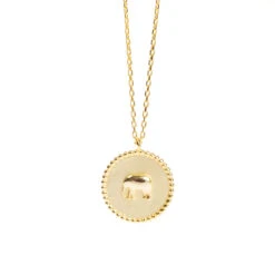 Elephant Gold Plated Pendant Necklace -Sophie Allport jnlgp5402p elephant zsl necklace pendant gold plated cut out high res square