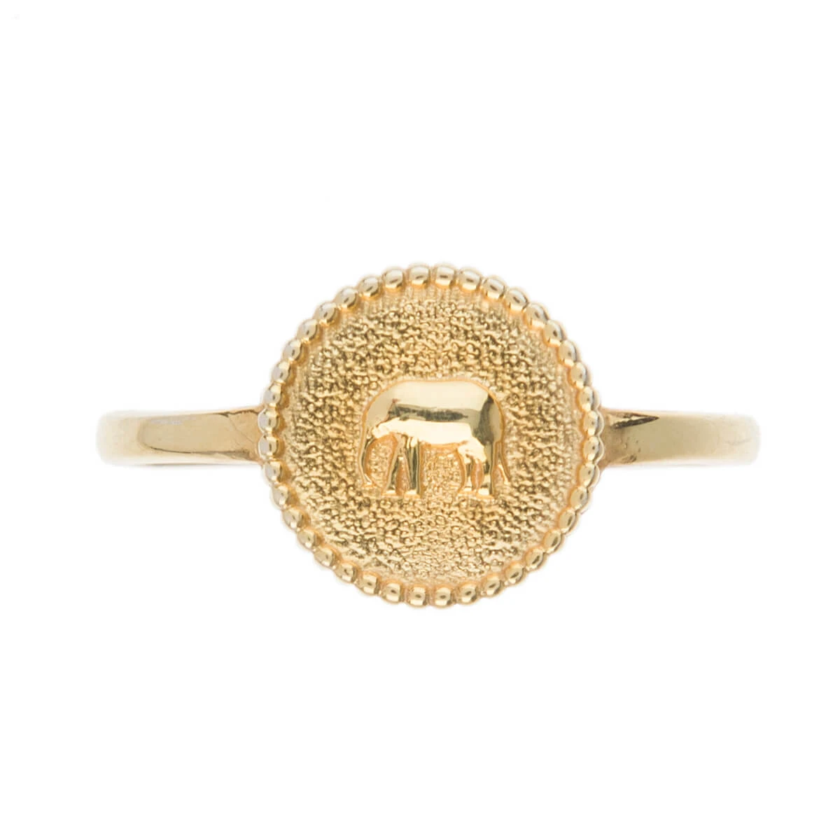 Elephant Gold Plated Ring 3 Elephant Gold Plated Ring