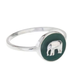 Elephant Sterling Silver Enamel Ring -Sophie Allport jrss54e elephant zsl enamel ring sterling silver cut out high res square 0d48b783 b9bf 4c76 8105 1840767d0c22