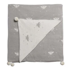 Bees Knitted Throw