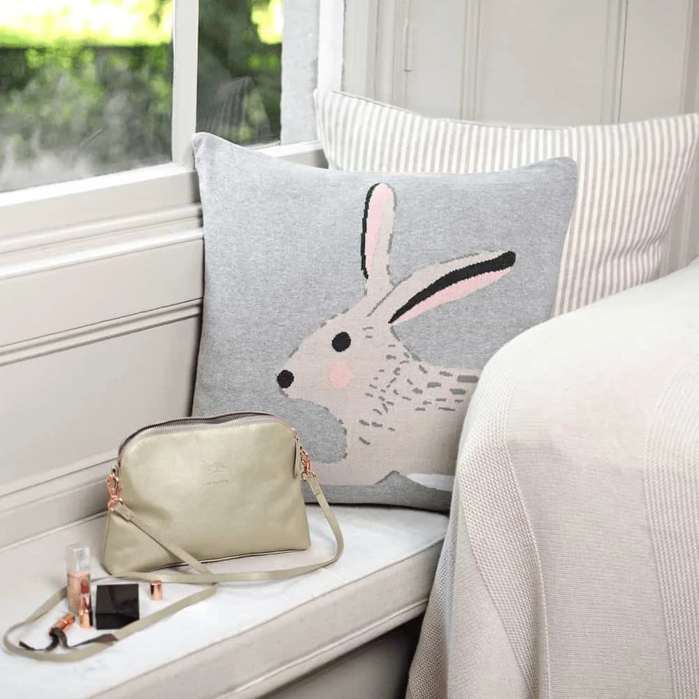 Hare Knitted Cushion 3 Hare Knitted Cushion