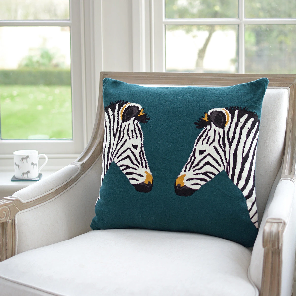 Zebra Knitted Cushion 3 Zebra Knitted Cushion
