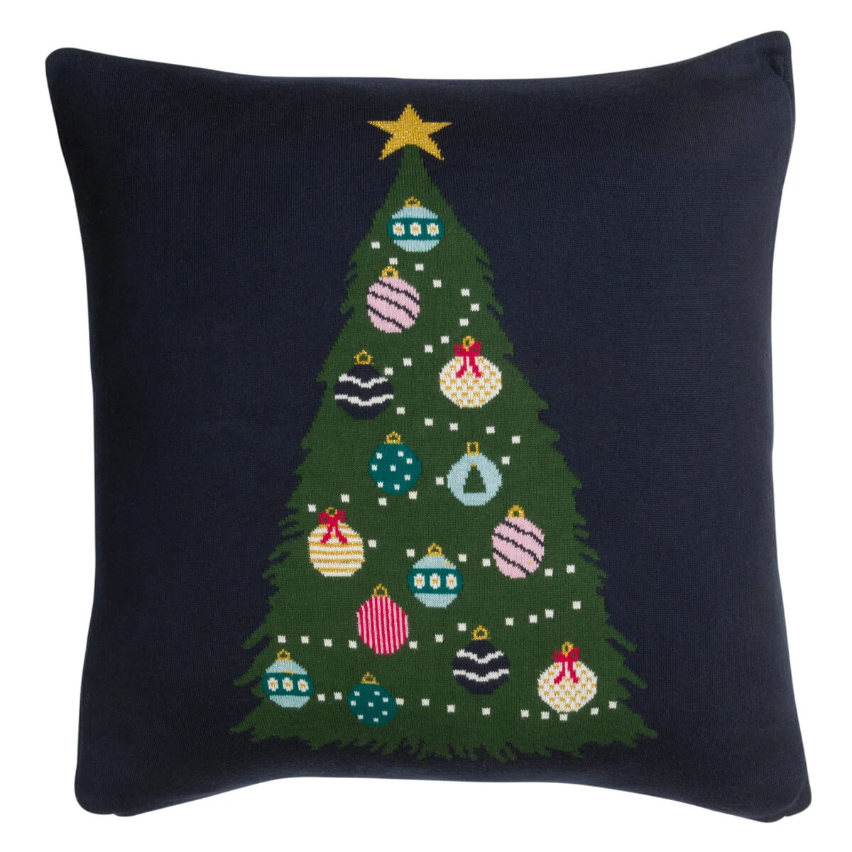 Christmas Trees Knitted Cushion 3 Christmas Trees Knitted Cushion