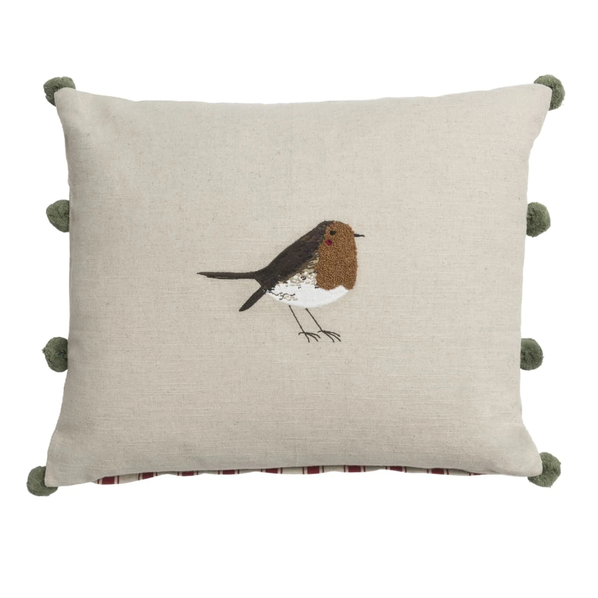 Robin Linen Blend Embroidered Cushion 3 Robin Linen Blend Embroidered Cushion