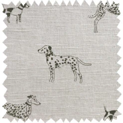 Fetch Charcoal Grey Linen Blend Fabric By The Metre