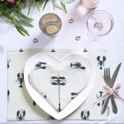 Lobster Fabric Placemats (Set Of 2) 9 Lobster Fabric Placemats (Set Of 2) -Sophie Allport lobster single place setting high res square jpg cc312e37 b11b 4fb8 8a55 7c93f57fc652