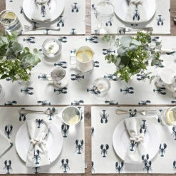 Lobster Fabric Placemats (Set Of 2) 8 Lobster Fabric Placemats (Set Of 2) -Sophie Allport lobster table top collection lifestyle 2 high res square b80c034c b221 4d3f 9609 bdf7d8a3b946