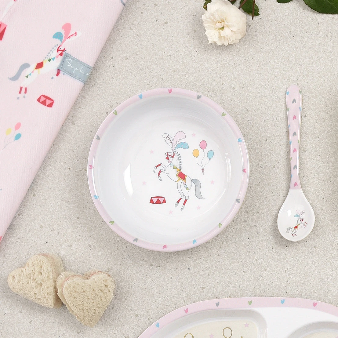 Fairground Ponies Childrens Melamine Baby Spoon 4 Fairground Ponies Childrens Melamine Baby Spoon - Image 2