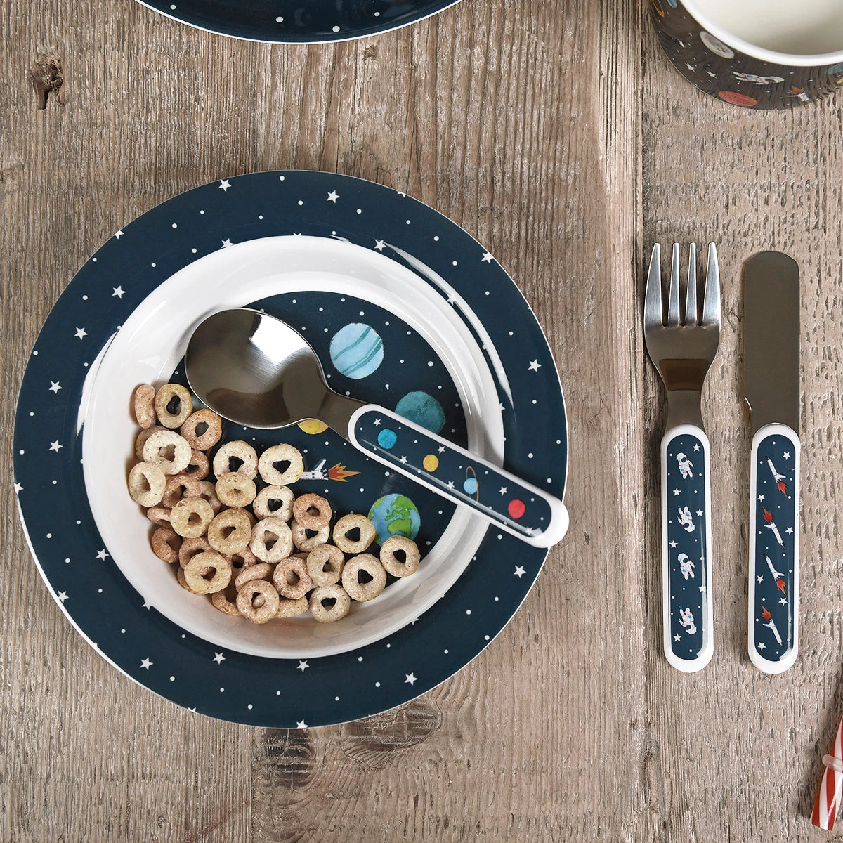Space Childrens Melamine Cutlery Set 5 Space Childrens Melamine Cutlery Set - Image 3