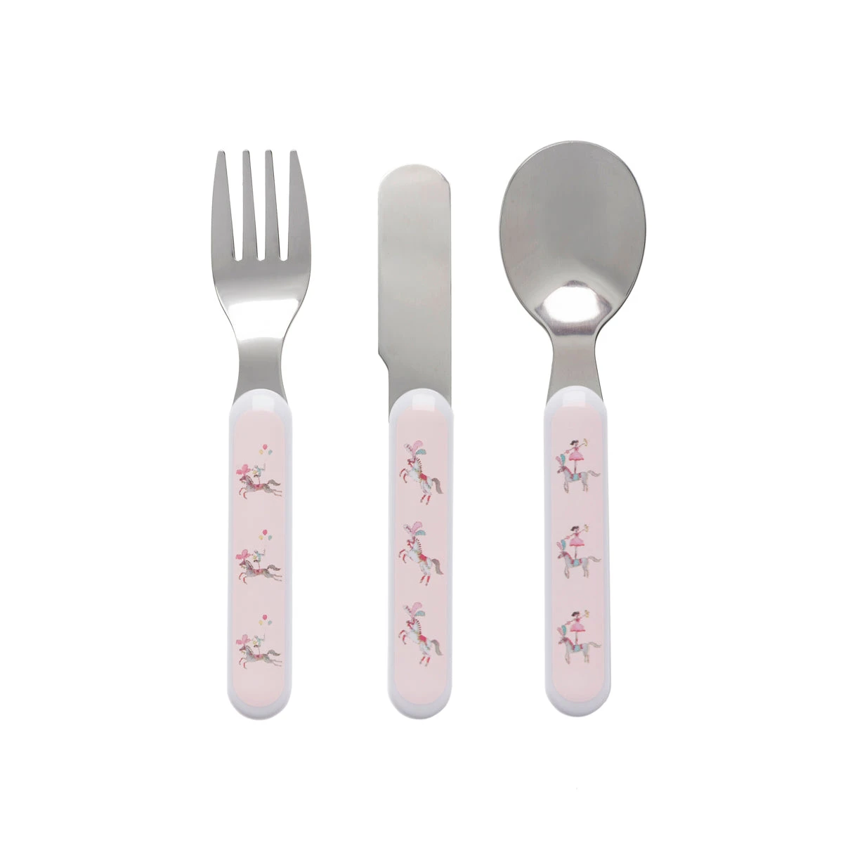 Fairground Ponies Childrens Melamine Cutlery Set 3 Fairground Ponies Childrens Melamine Cutlery Set