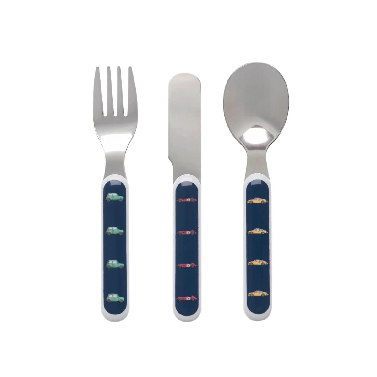 Cars Childrens Melamine Cutlery Set 3 Cars Childrens Melamine Cutlery Set