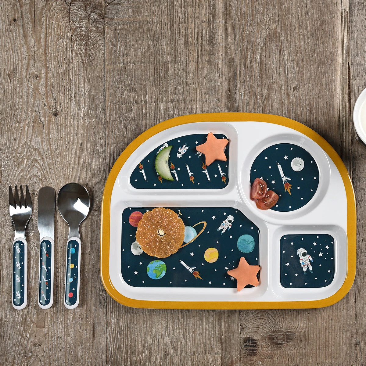 Space Childrens Melamine Cutlery Set 4 Space Childrens Melamine Cutlery Set - Image 2