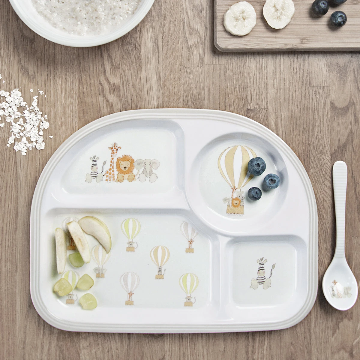 Bears & Balloons Childrens Divider Plate 3 Bears & Balloons Childrens Divider Plate